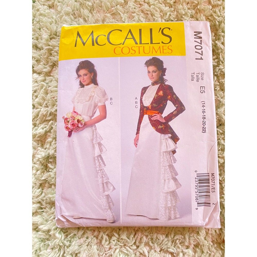 McCall's M7071 Victorian Steampunk Costume Pattern Jacket Blouse Skirt Sz 14-22